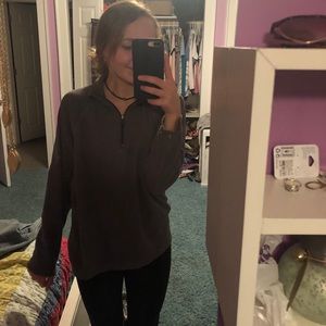 Lands end gray quarter zip